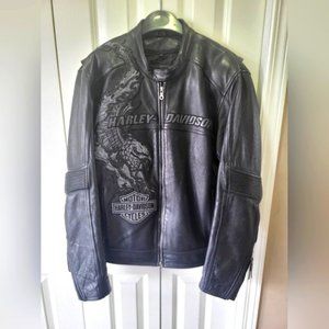 HARLEY-DAVIDSON Size Large Leather Reflective Jacket